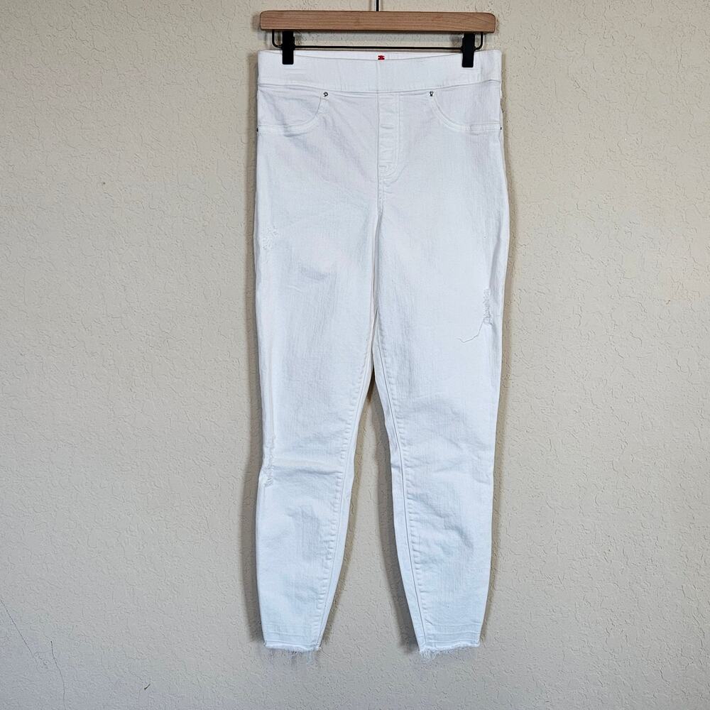 Spanx Distressed Denim Jean‎ Legging White 20229R Women's Medium Casual Coastal